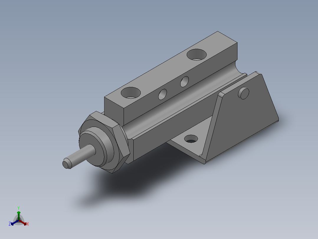 针型气缸 CDJPB系列 12款正等轴测图