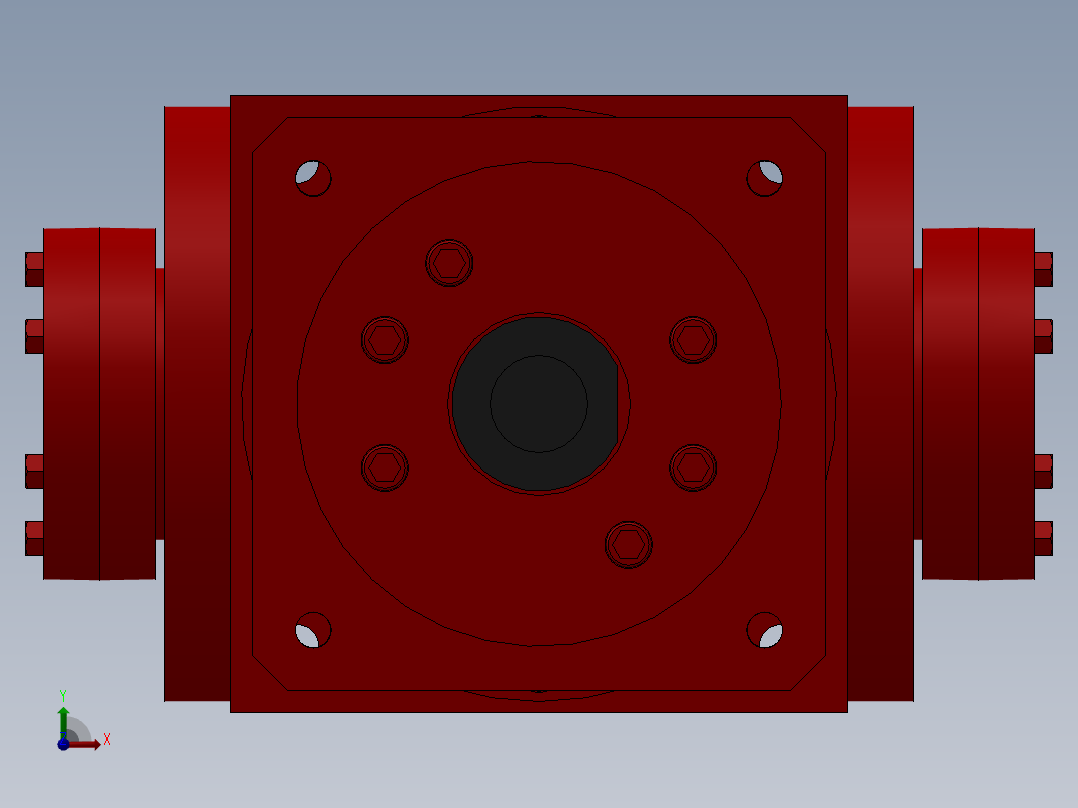 伺服直角行星减速机 PW-FC系列19款前视图