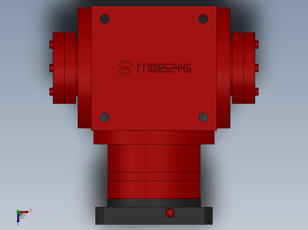 伺服直角行星减速机 PW-FC系列19款俯视图
