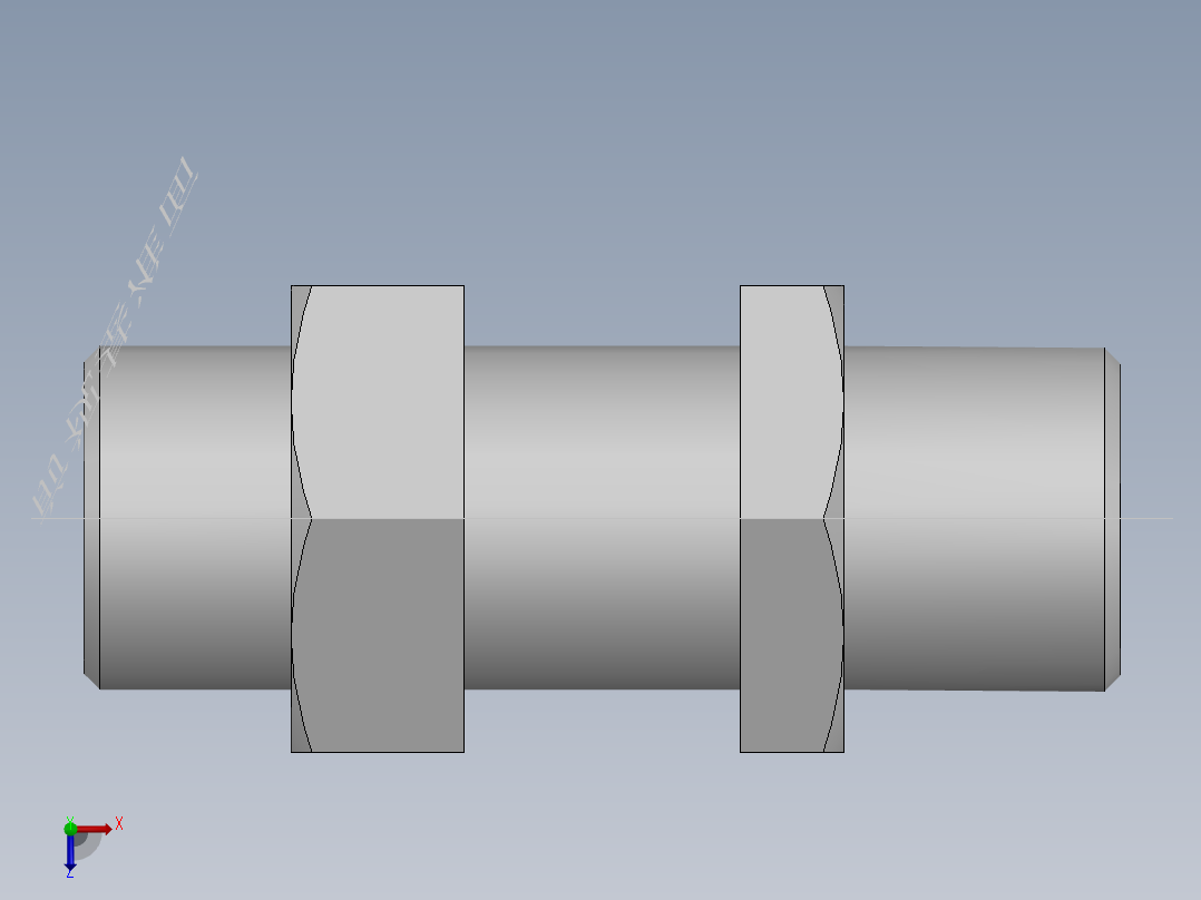 直通隔板接头、6D-20LN俯视图