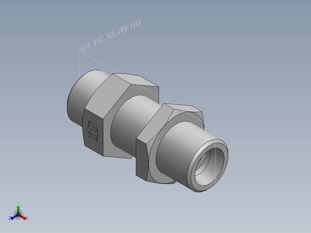 直通隔板接头、6D-20LN正等轴测图
