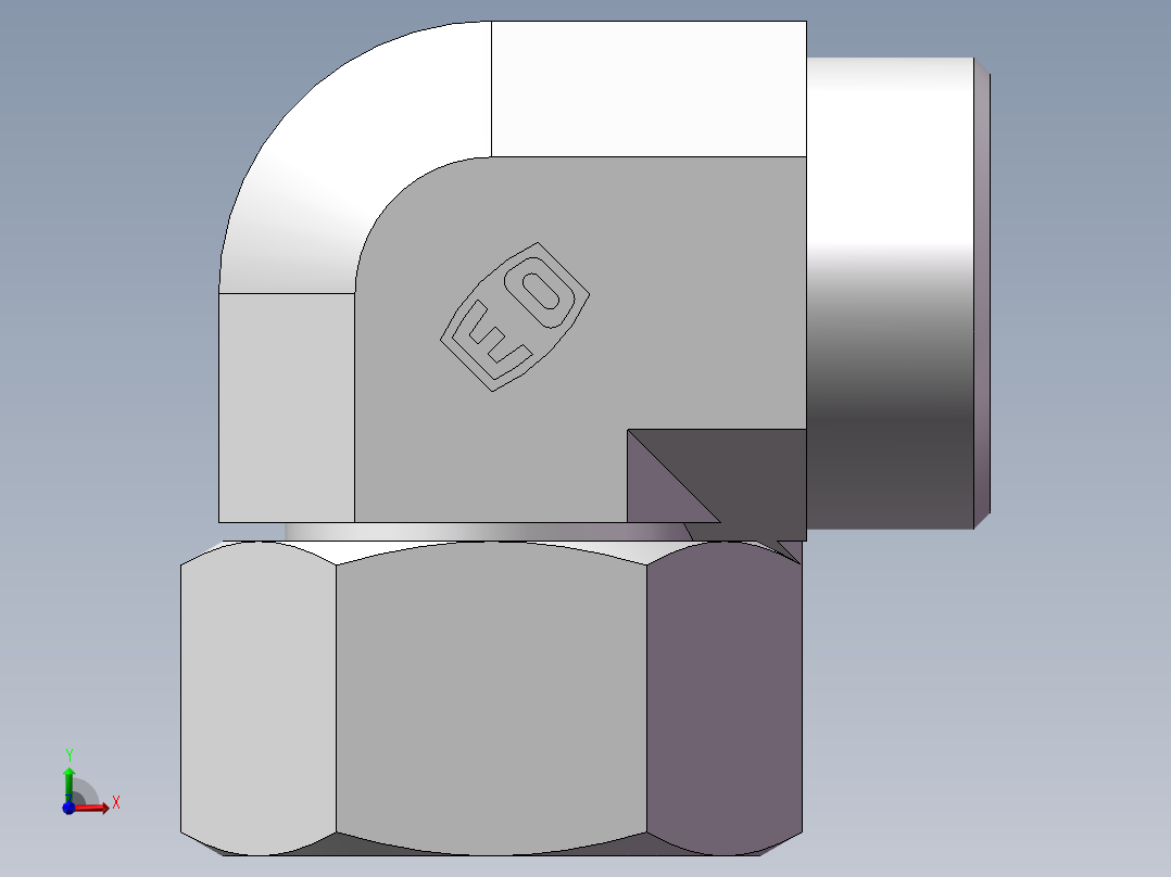 直角组合接头、2C9-36前视图