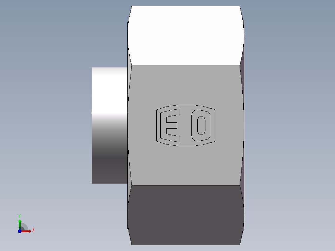 锥孔螺堵、9C-26前视图