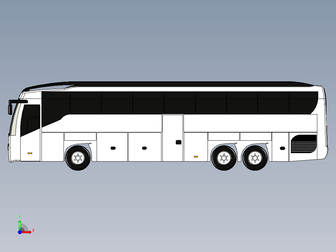 客车、公交车、斯堪尼亚K410大巴前视图