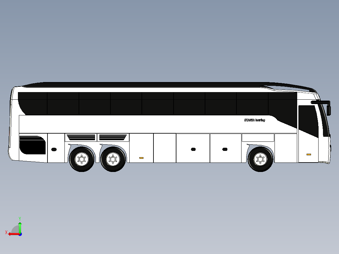 客车、公交车、斯堪尼亚K410大巴后视图
