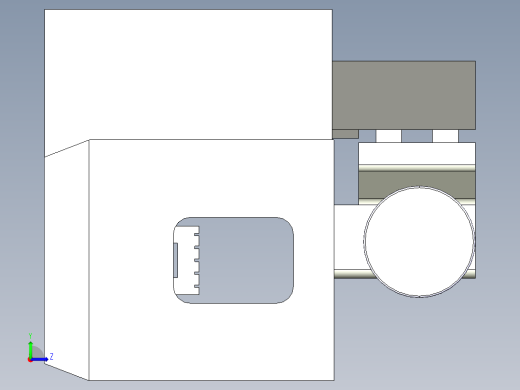 A3004048-数控铣床 - 机构开启关闭门左视缩略图