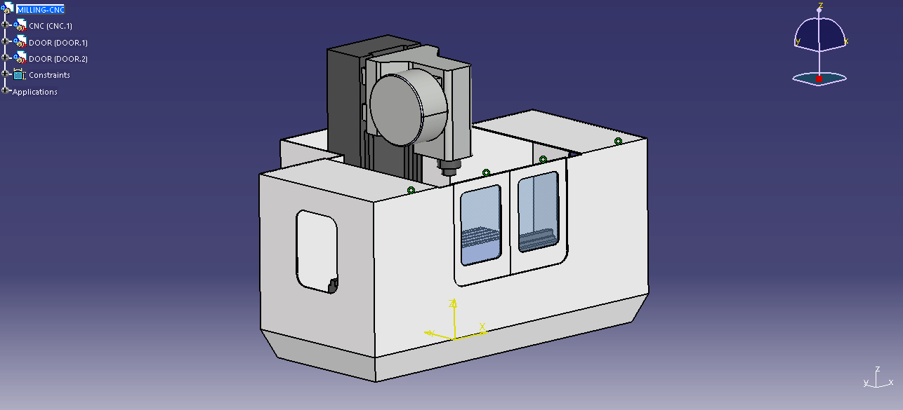 A3004048-数控铣床 - 机构开启关闭门
