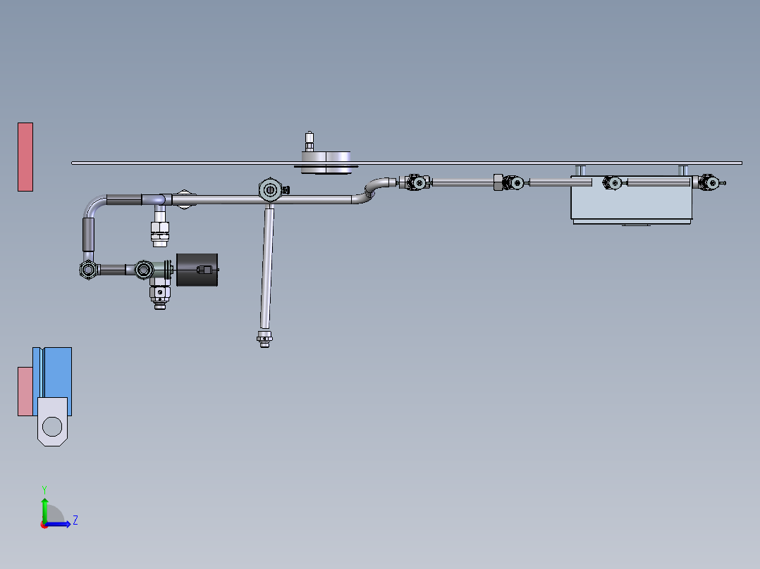 除油气动阀台step左视图