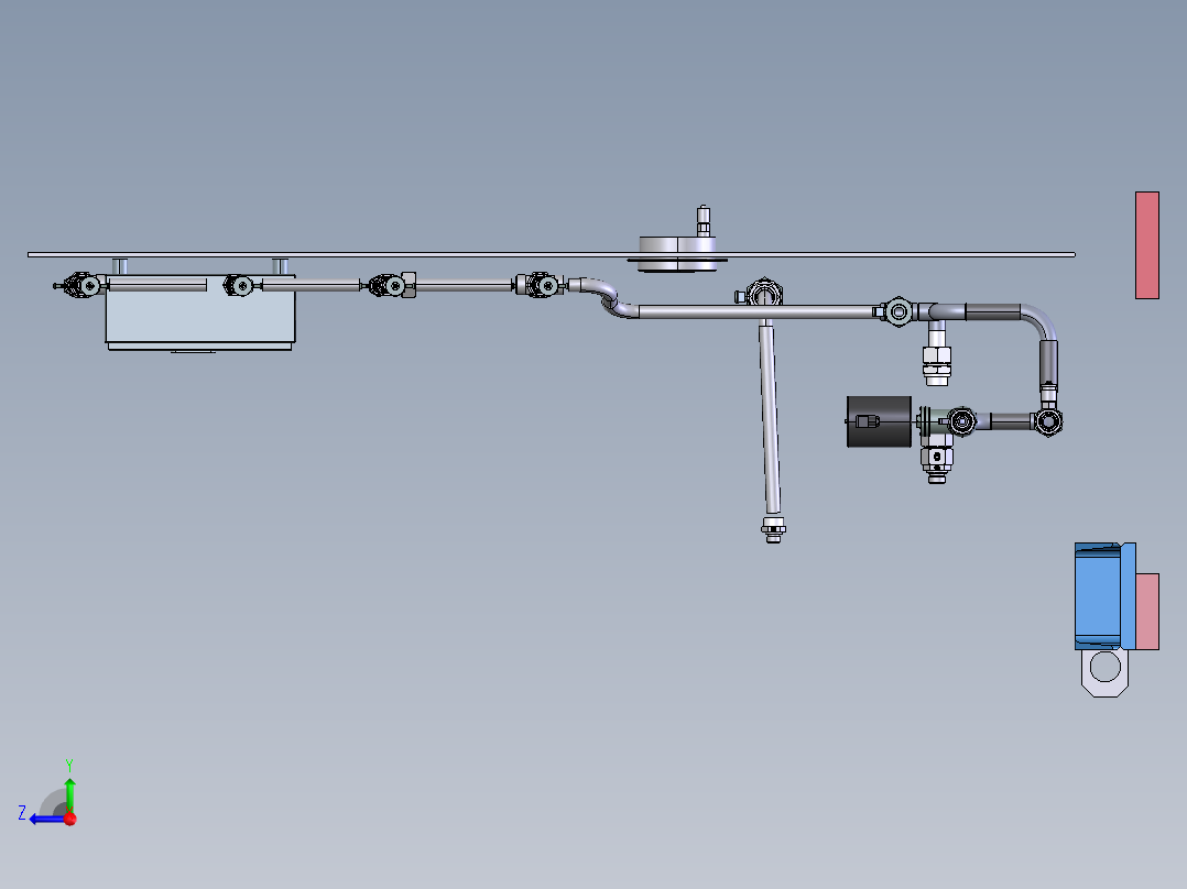 除油气动阀台step右视图