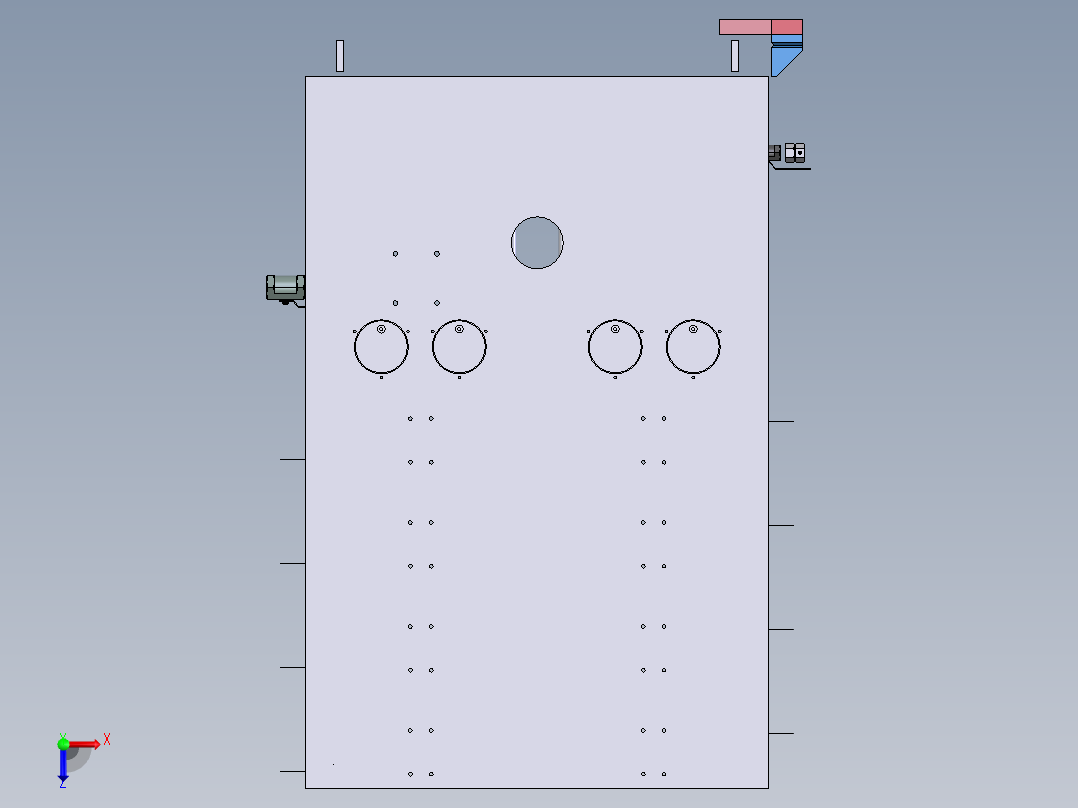 除油气动阀台step俯视图