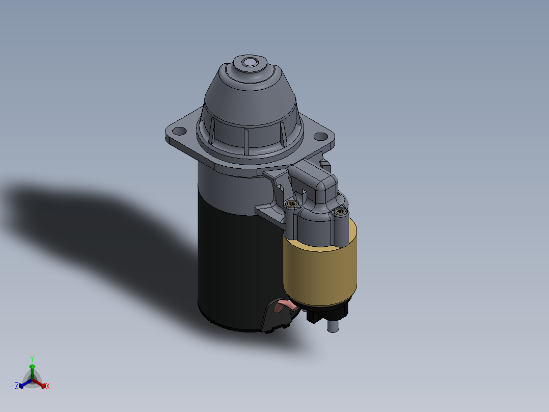 起动机正等轴测图