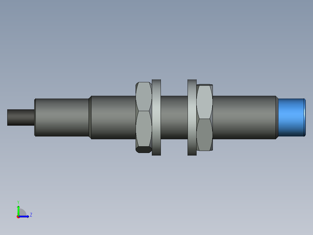 感应式接近开关 M8x1左视图