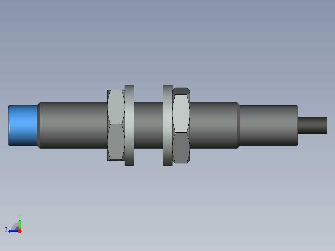 感应式接近开关 M8x1右视图