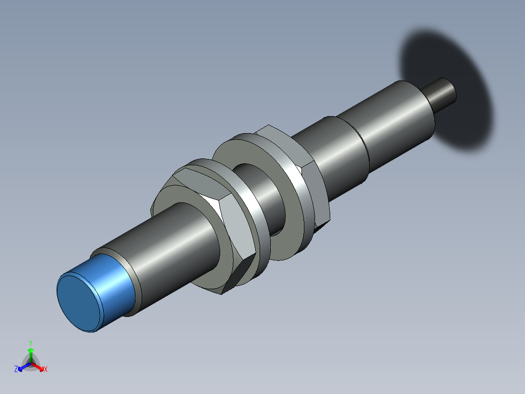 感应式接近开关 M8x1正等轴测图