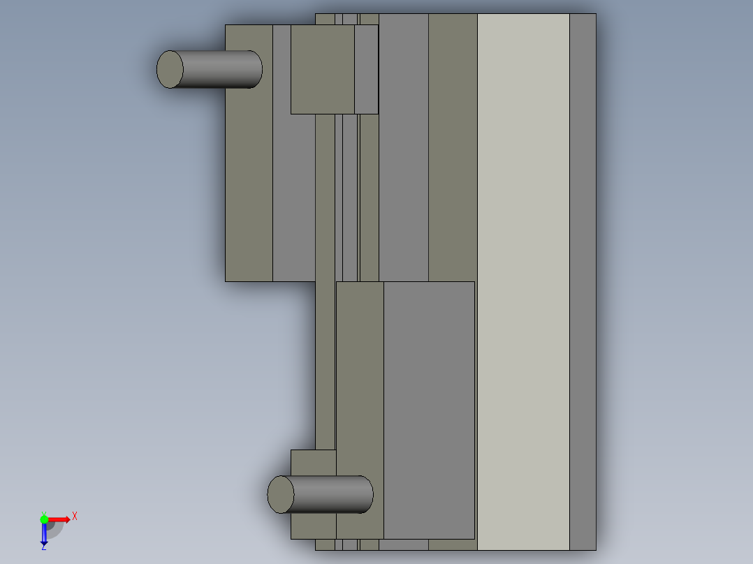 23LM001標準件-氣缸-缸體-CDQ2A12-20D-A730俯视图
