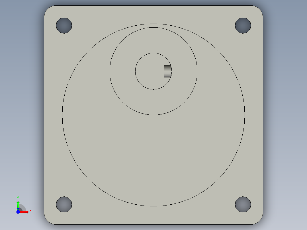 90120W普通电机5GN牙箱前视图