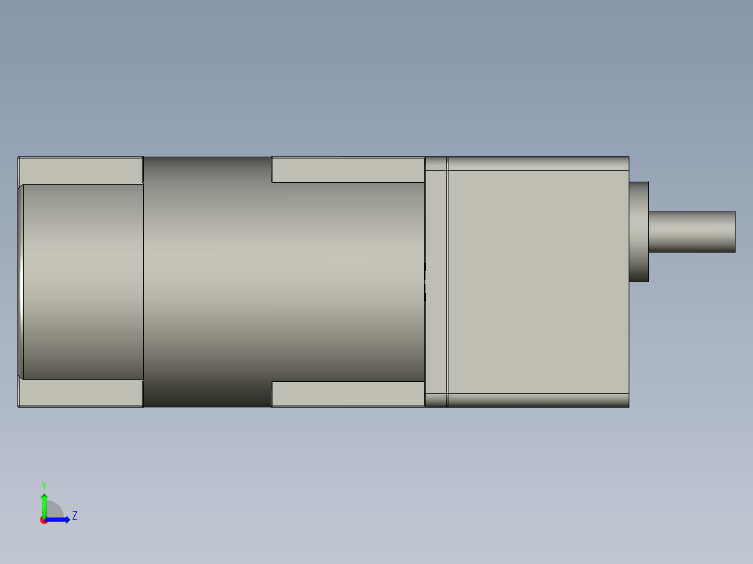 90120W普通电机5GN牙箱左视图