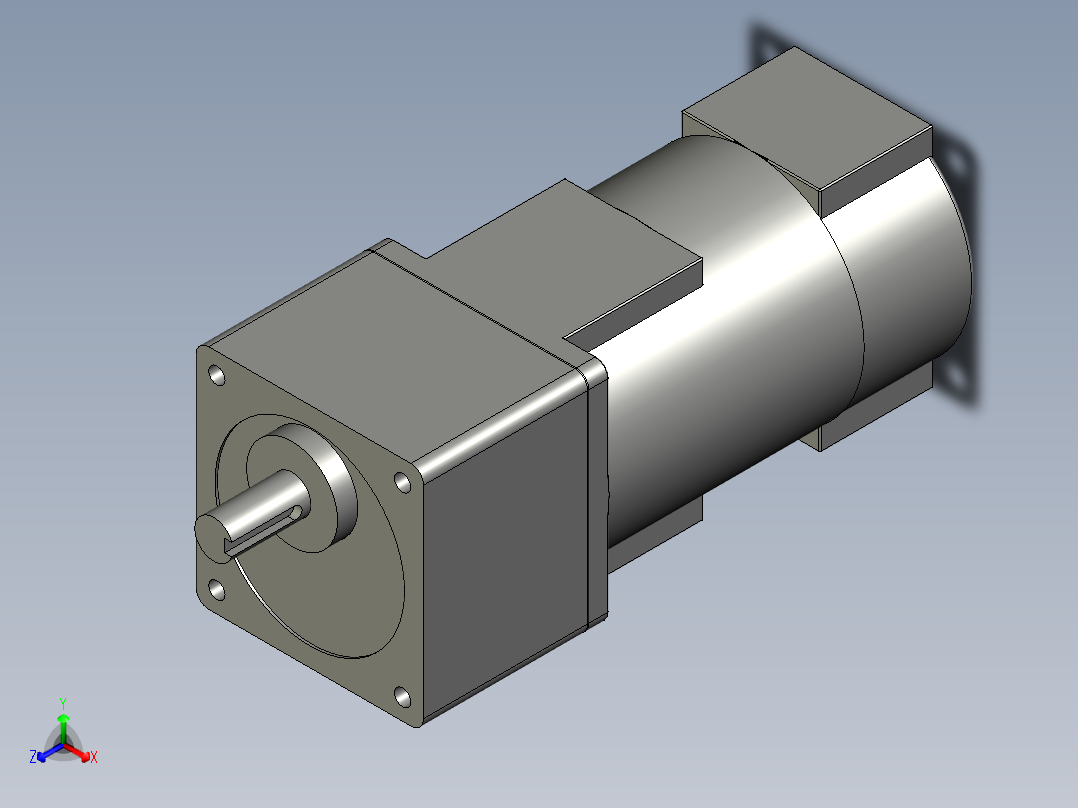 90120W普通电机5GN牙箱正等轴测图