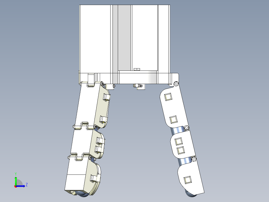 三指腱驱动末端左视图
