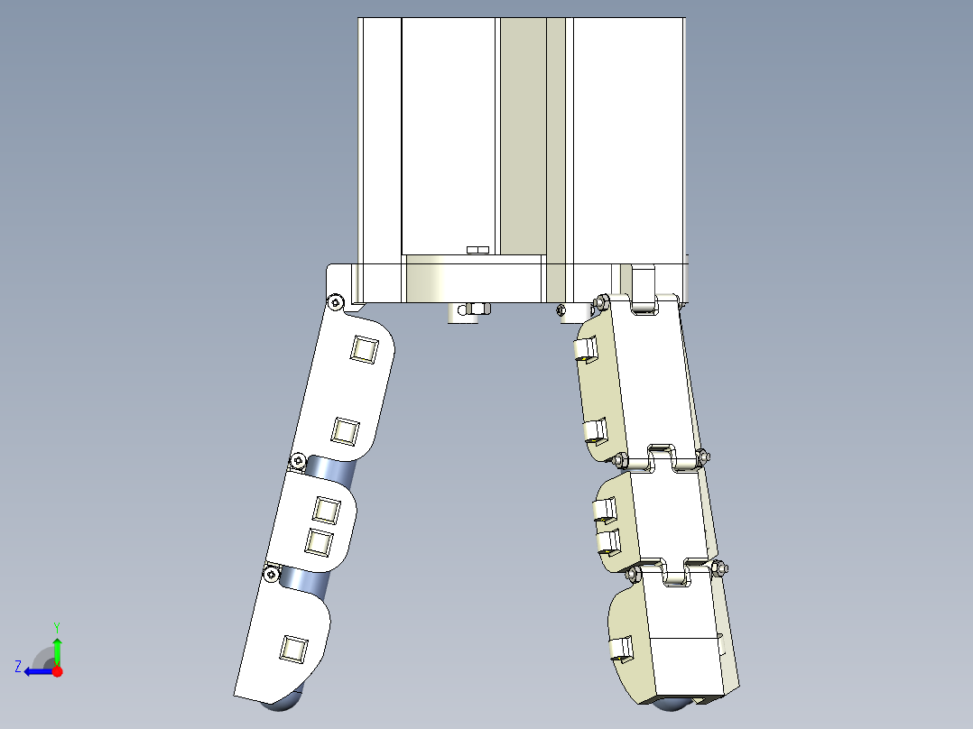 三指腱驱动末端右视图