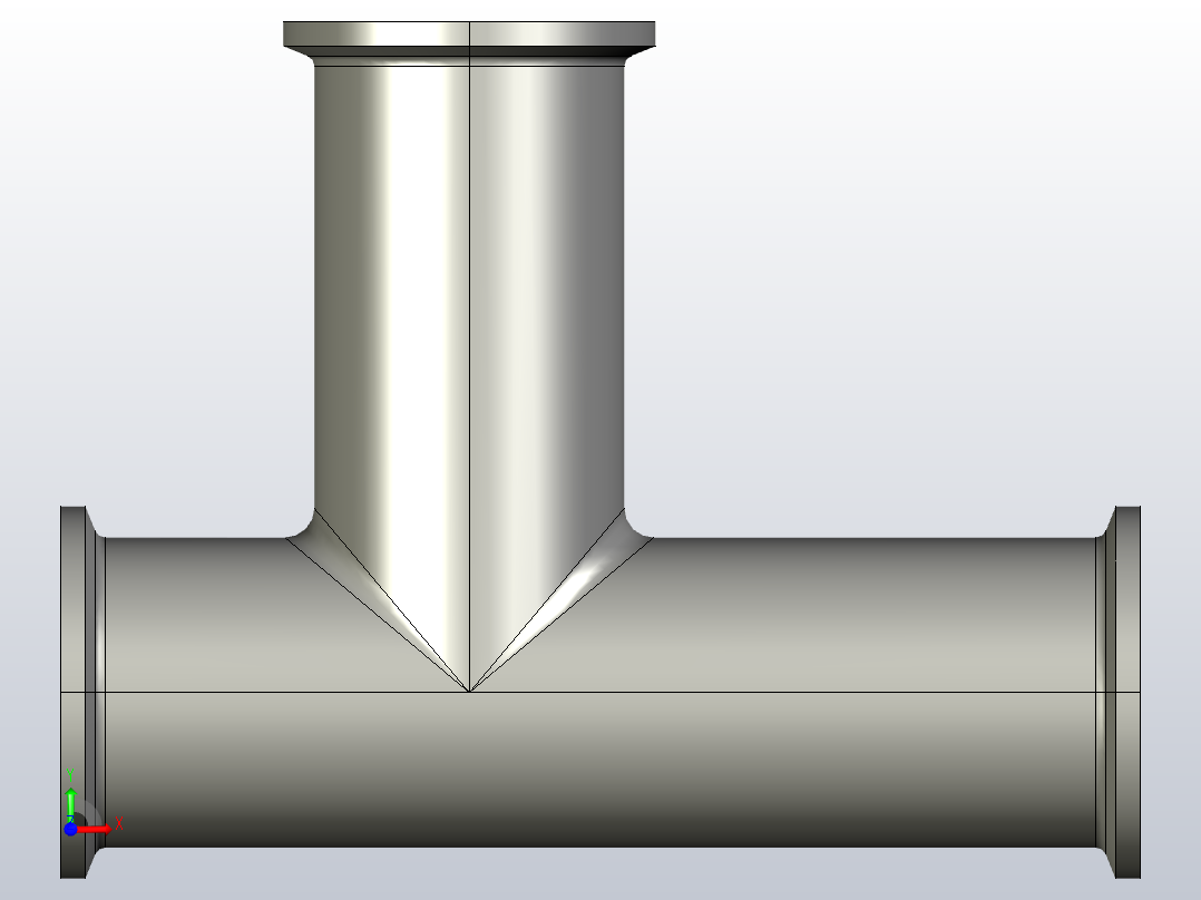 IK14 卡式三通[IK14-1S]前视图