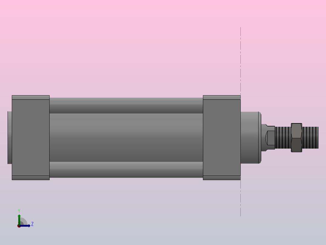 SU标准复动型气缸SU50×75-S--CS1U左视图