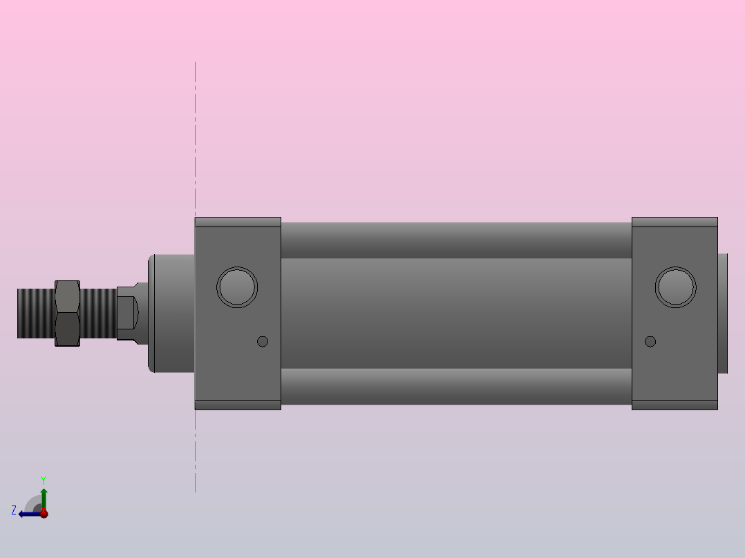 SU标准复动型气缸SU50×75-S--CS1U右视图