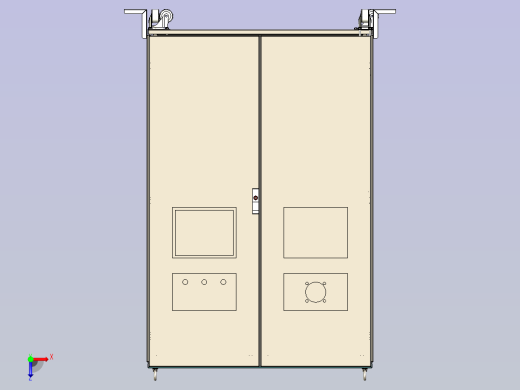 9折型材机柜，尺寸：600X1000X1500。俯视缩略图