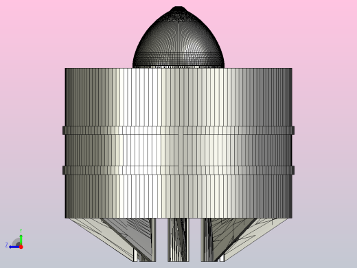 90mm 11叶轮 蜗轮发动机右视缩略图