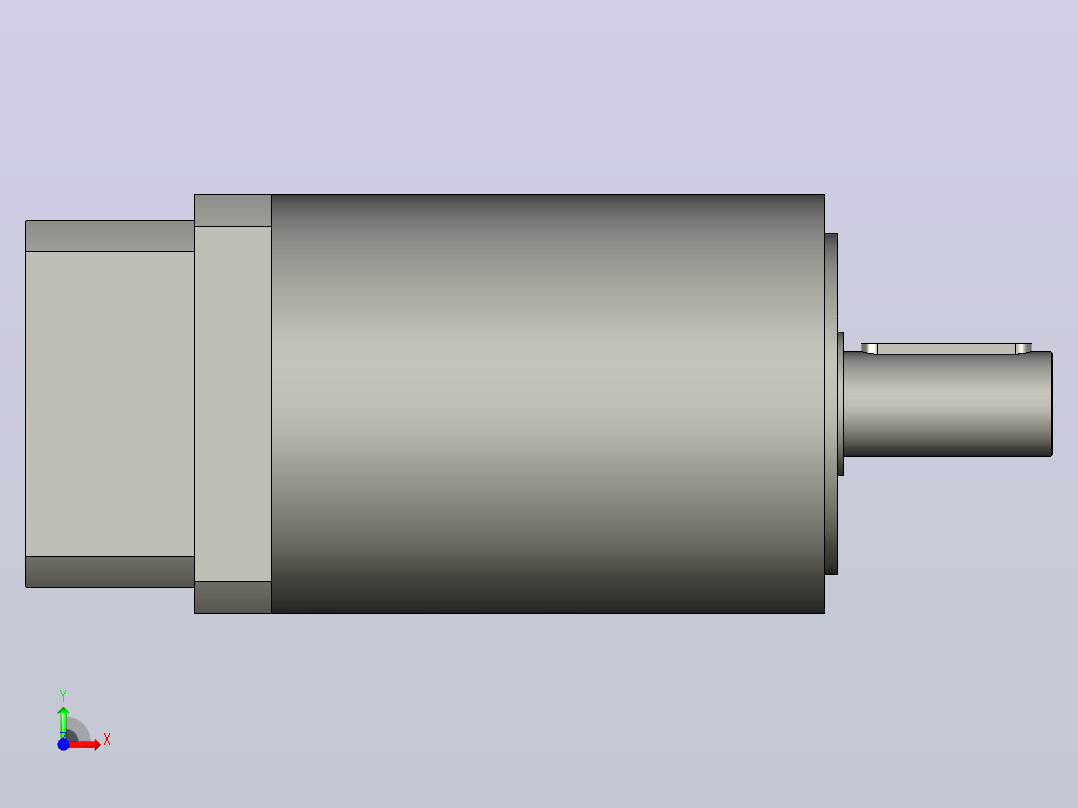 间隙减速器gearbox_gbx160025k_gbk_160_100_3_f前视图