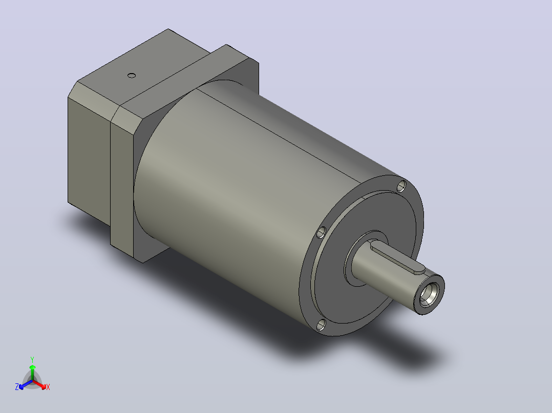 间隙减速器gearbox_gbx160025k_gbk_160_100_3_f正等轴测图