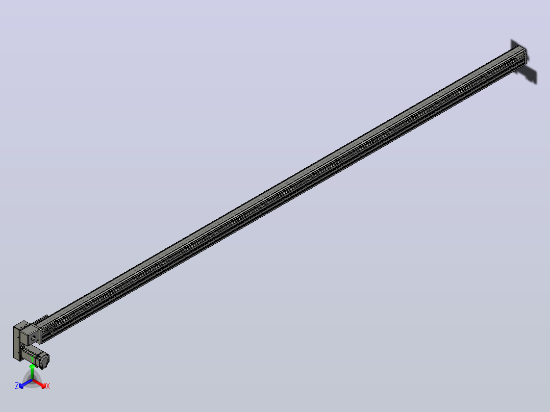 皮带直线轴半封闭可选导轨TPA-HNB-65S-90-L2800-LP-Y-P10-N3主视图