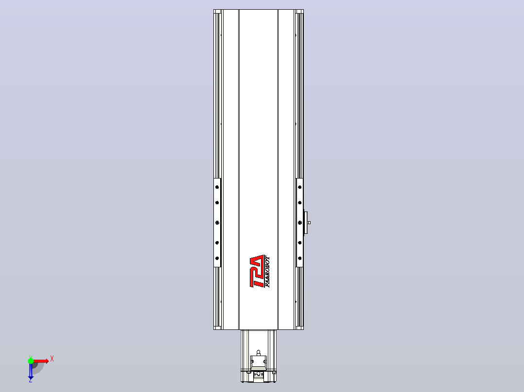 日规模组半封闭丝杆TPA-HNR-202D-2510C-L300-M-Y-P75-N3俯视图