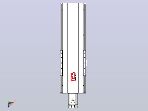日规模组半封闭丝杆TPA-HNR-202D-2510C-L300-M-Y-P75-N3俯视缩略图