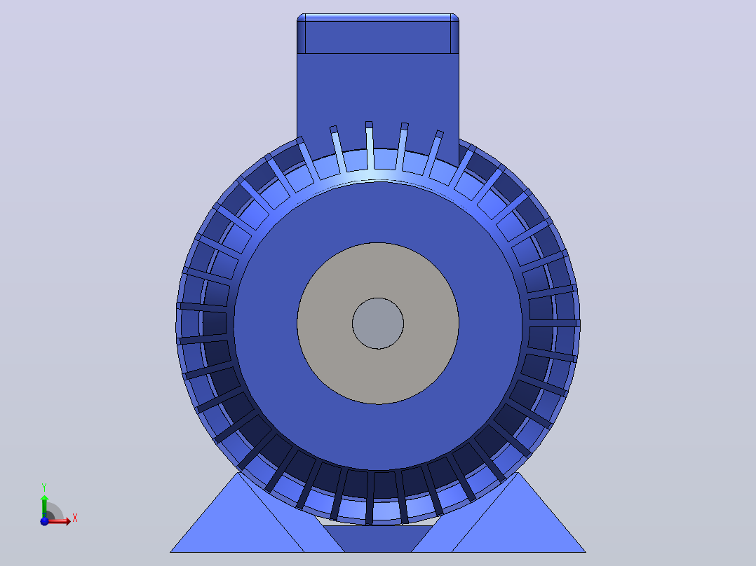 Solidworks中的电机设计前视图