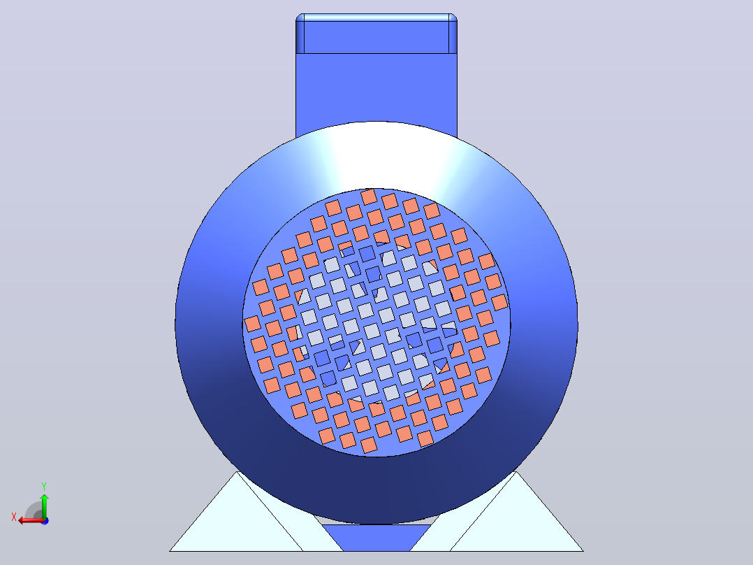 Solidworks中的电机设计后视图