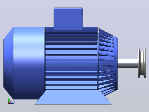 Solidworks中的电机设计左视缩略图