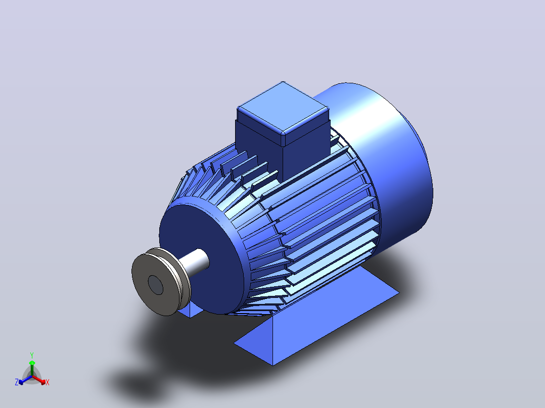 Solidworks中的电机设计正等轴测图