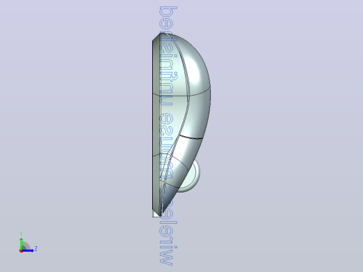 在NX CAD 11中的计算机鼠标左视缩略图