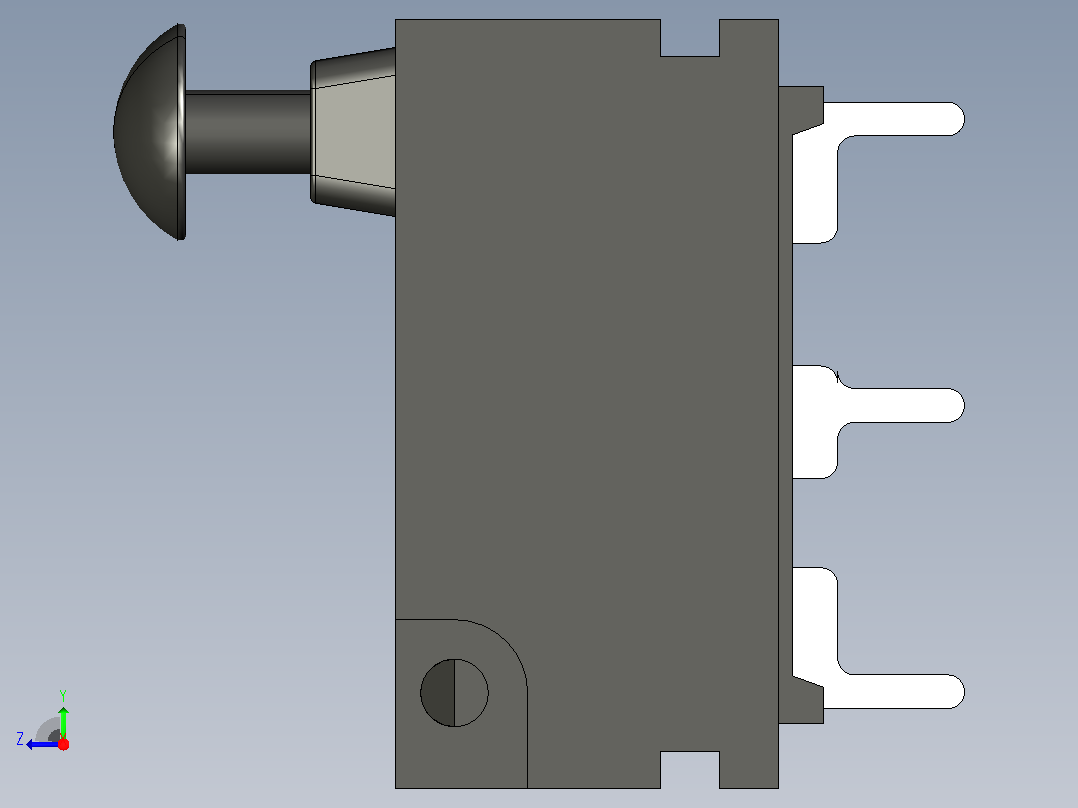 DR-1-P-BL-A0 开关右视图