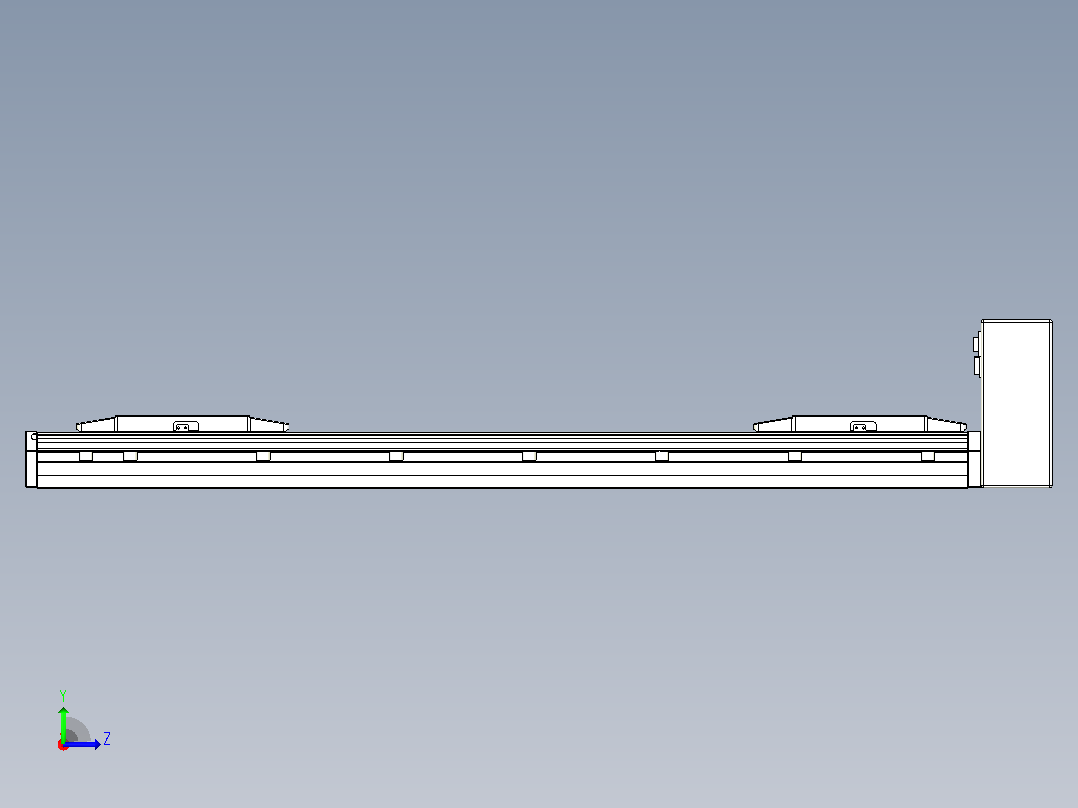 皮带直线轴双滑块型TPA-GCBS-150-P80-L250-LU-M75-N3左视图