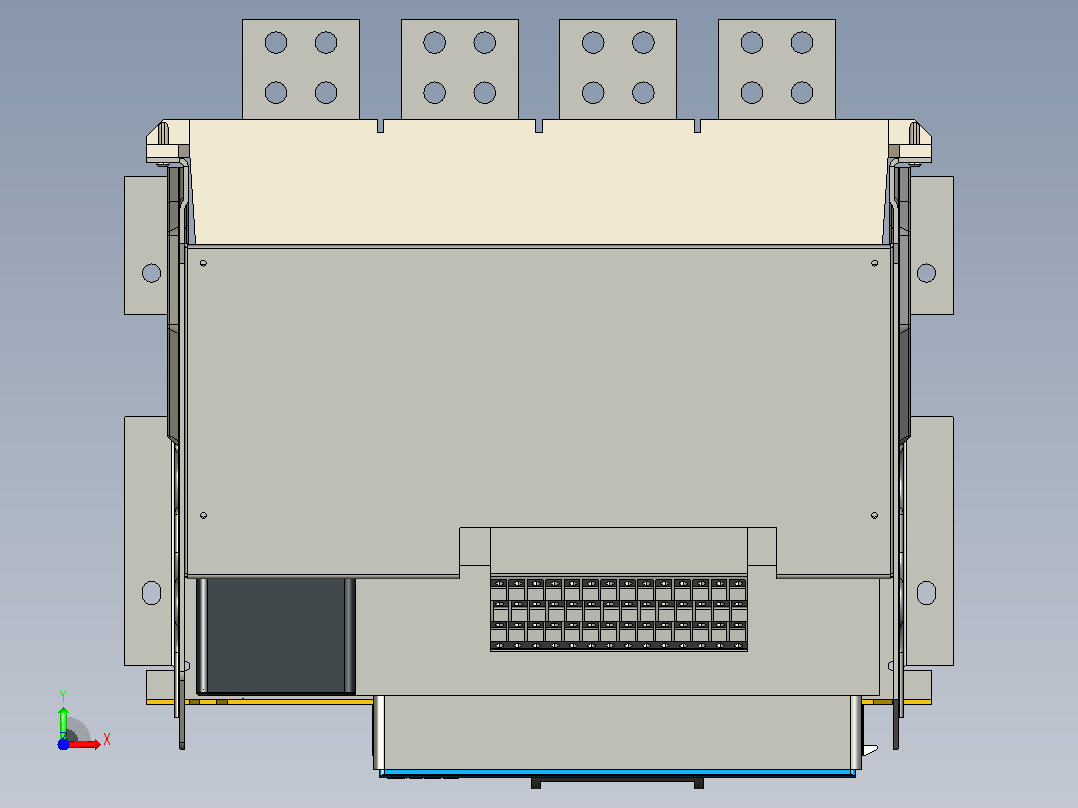 NXA25N_H06 4P抽屉万能式断路器三维模型202202前视图