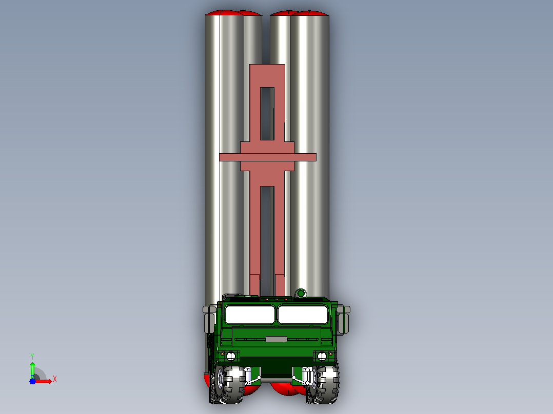 S400防空系统CATIA模型前视图