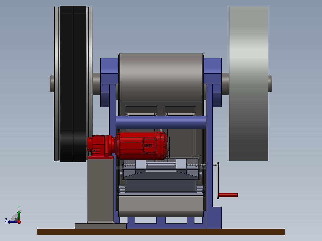 颚式破碎机jaw-crusher-模型格式为 1832-模型格式为 igs stp右视图