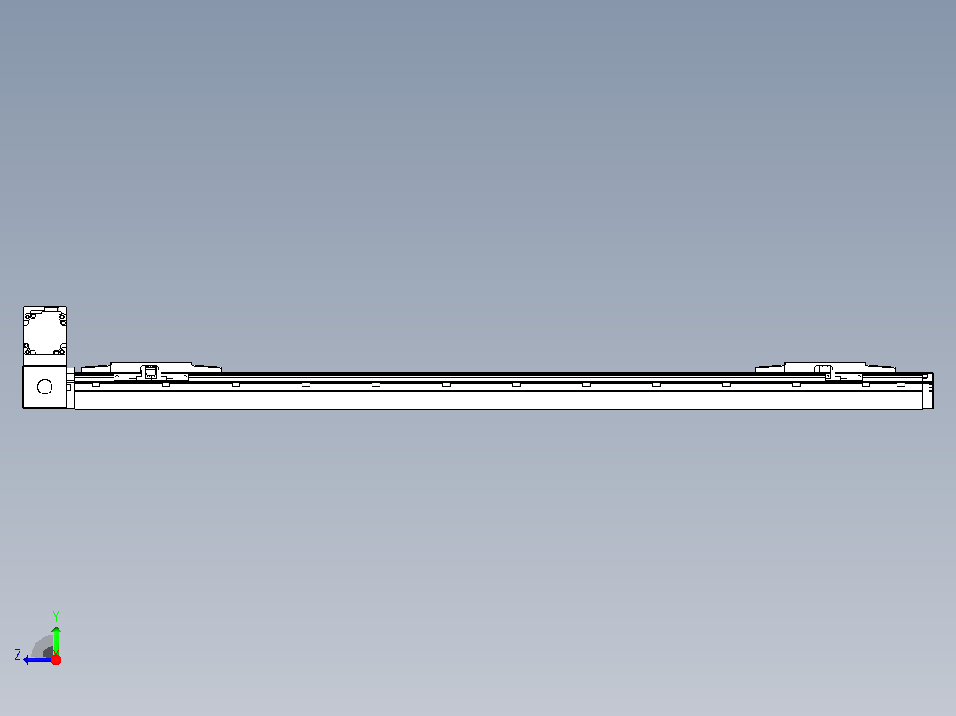 皮带直线轴双滑块型TPA-GCBS-120-P70-L375-LU-M20-N3右视图