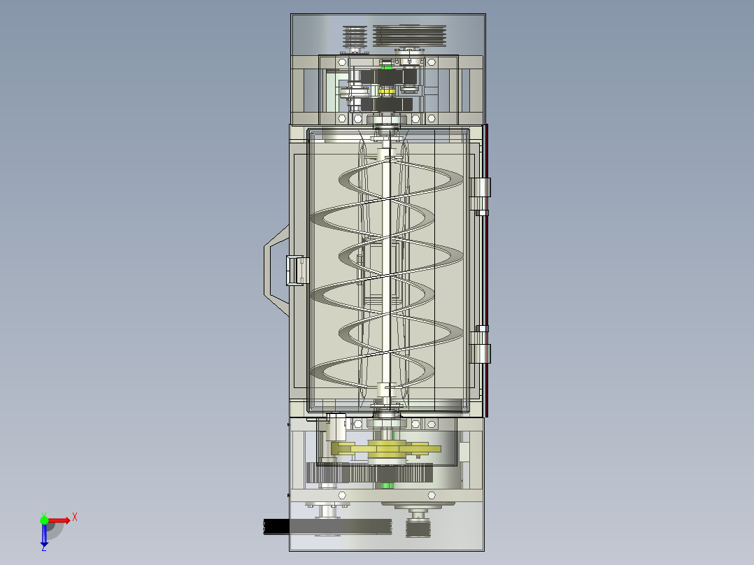 卧式搅拌器结构设计(3维+2维+论文)完整毕业设计俯视图