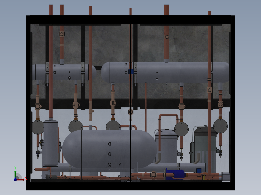 冷却设备、冷却柜前视图
