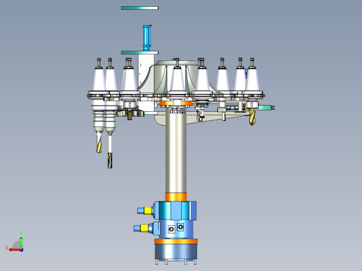 数控刀具装置自动换刀装置3D图纸 H909后视缩略图