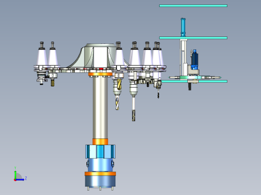 数控刀具装置自动换刀装置3D图纸 H909左视缩略图