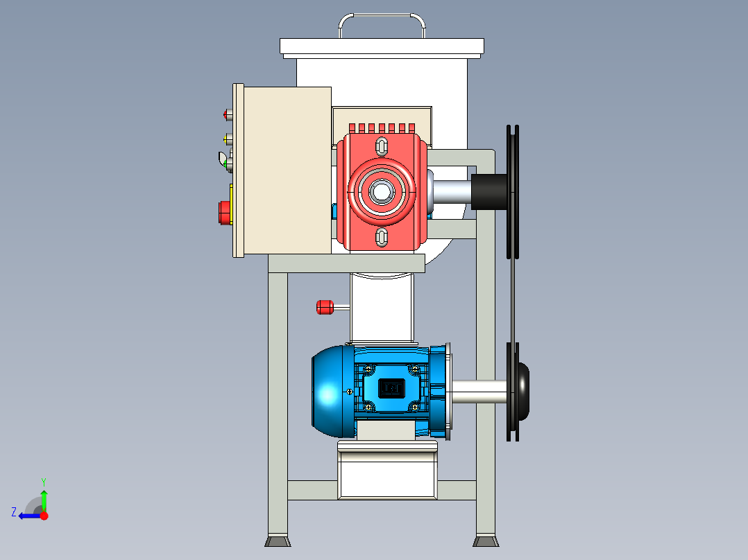 丝带搅拌机搅拌机(1)右视图